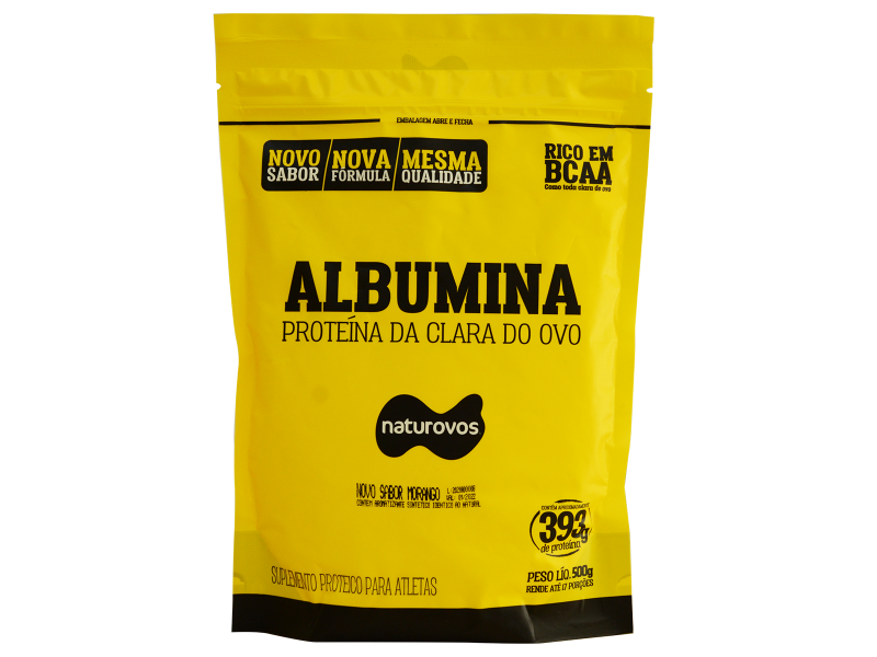 ALBUMINA PURA COM SABOR (500G) NATUROVOS