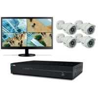 Kit CFTV HDL com 4 câmeras, DVR 8 canais, monitor 15’’ e HD 1TB