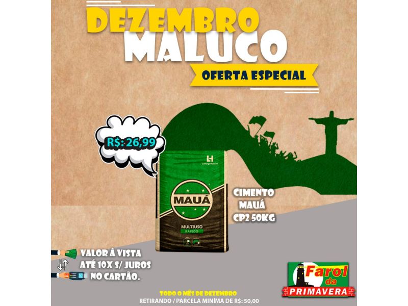 GRANDE PROMOÇÃO DE CIMENTO MAUA CP 2!!!