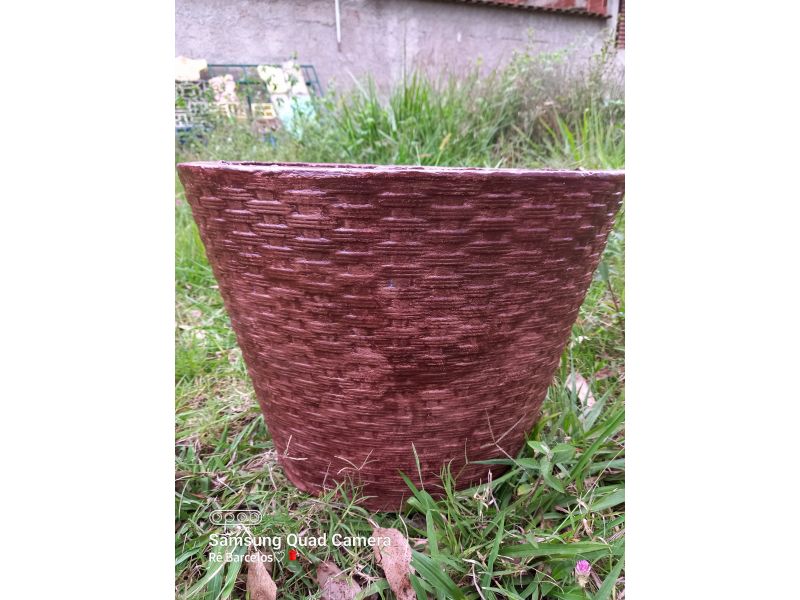 Vaso Cesto Trançado
